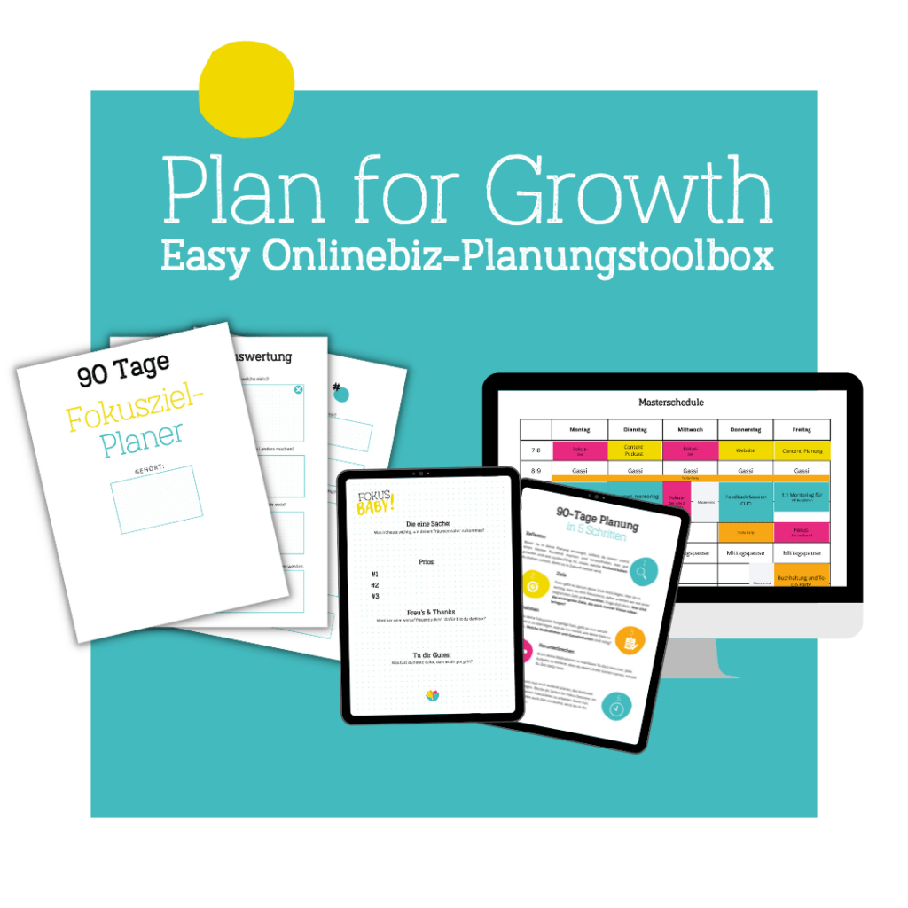 Plan for Growth - Easy Onlinebiz Planungstoolbox